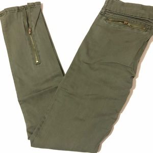 7 for all man kind olive green skinny pants